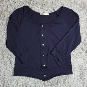 Rhinestone Button Sweater